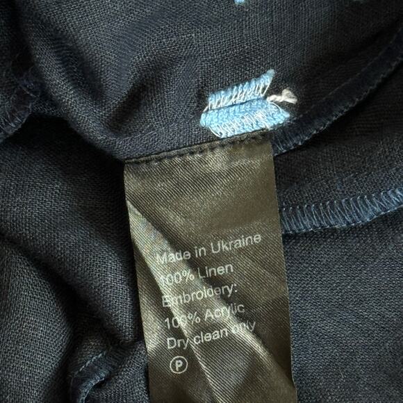 ELEVEN by March11 Naomi Embroidered Maxi Dress Navy Blue Size XS - Picture 8 of 8